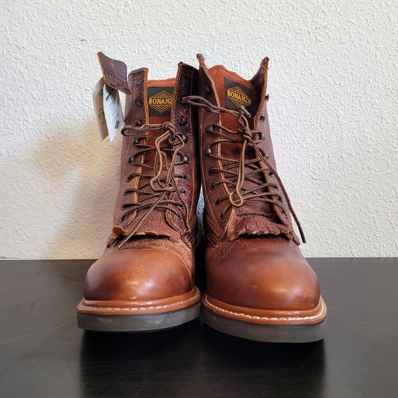 Bonanza Brown Leather Boots - Picture 2 of 4